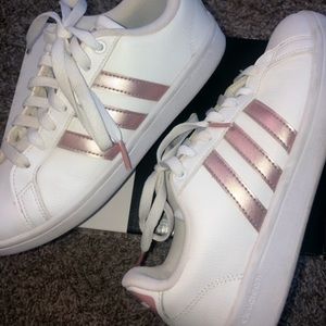 Adidas Rose Gold Cloudfoam Advantage Shoes